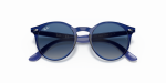 แว่นกันแดดเด็ก Rayban Junior RJ9064S-70624L Transparent Blue Rayban Junior RJ9064S 70624L close-up ด้านหน้า
