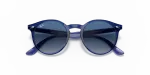 แว่นกันแดดเด็ก Rayban Junior RJ9064S-70624L Transparent Blue Rayban Junior RJ9064S 70624L close-up ด้านหน้า