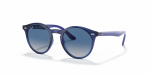 แว่นกันแดดเด็ก Rayban Junior RJ9064S-70624L Transparent Blue Rayban Junior RJ9064S 70624L กรอบน้ำเงินโปร่งใส เลนส์ไล่ระดับ