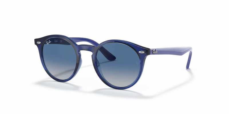แว่นกันแดดเด็ก Rayban Junior RJ9064S-70624L Transparent Blue Rayban Junior RJ9064S 70624L กรอบน้ำเงินโปร่งใส เลนส์ไล่ระดับ