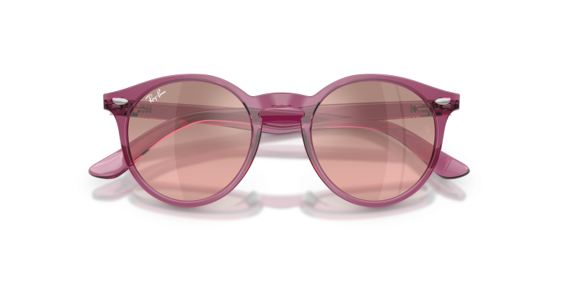 Rayban RJ9064S-71867E ม่วงโปร่งใส close-up ด้านหน้า