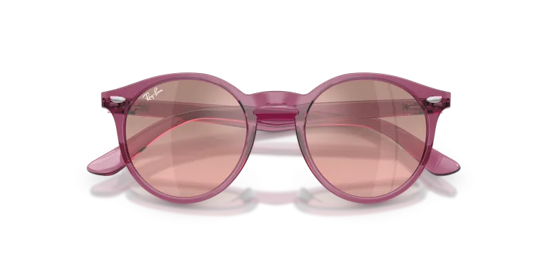 Rayban RJ9064S-71867E ม่วงโปร่งใส close-up ด้านหน้า