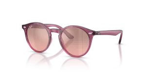 Rayban RJ9064S-71867E ม่วงโปร่งใส แว่นกันแดดเด็กทรงแฟนทอส