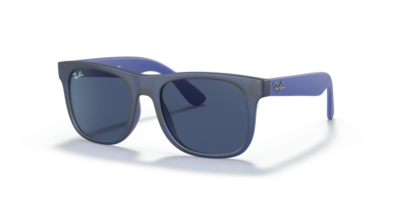 แว่นกันแดดเด็ก Rayban Junior Justin RJ9069S-706080 Transparent Blue Rayban Junior Justin RJ9069S 706080 แว่นกันแดดเด็กผู้ชายน้ำเงิน