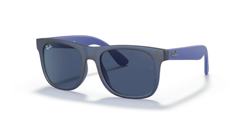 แว่นกันแดดเด็ก Rayban Junior Justin RJ9069S-706080 Transparent Blue Rayban Junior Justin RJ9069S 706080 แว่นกันแดดเด็กผู้ชายน้ำเงิน