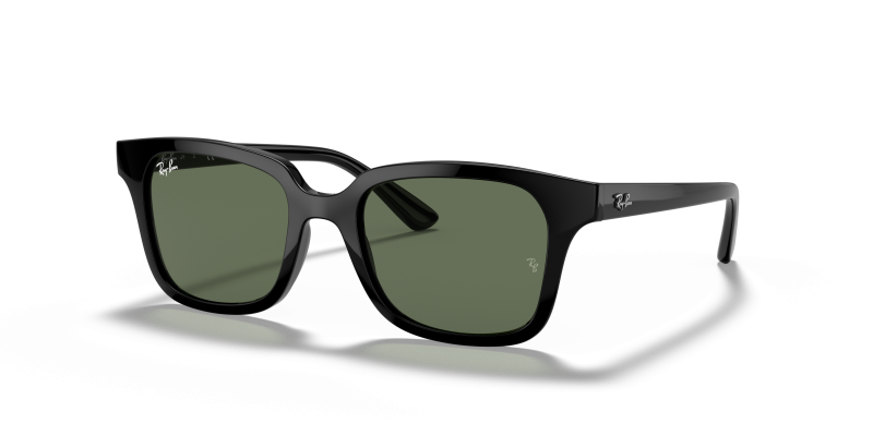 แว่นกันแดดเด็ก Rayban RJ9071S-100/71 Black Dark Green Rayban RJ9071S 100 71 แว่นกันแดดเด็กดำ