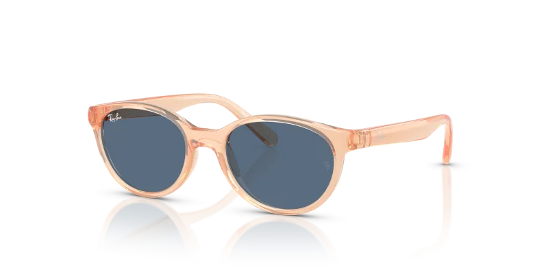 แว่นกันแดด Rayban RJ9080SF-717080 Transparent Orange Dark Blue Rayban RJ9080SF 717080 แว่นกันแดดเด็กสีส้มโปร่งใส