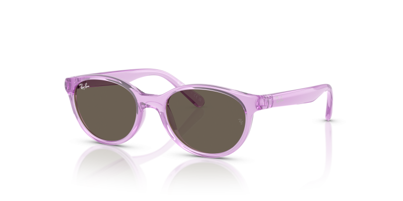 Rayban Junior RJ9080SF 7172 3 กรอบม่วงโปร่งใส เลนส์น้ำตาล