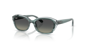 Rayban RJ9081S-717511 ลายเส้นเขียว แว่นกันแดดเด็กทรงเรขาคณิต