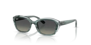 Rayban RJ9081S-717511 ลายเส้นเขียว แว่นกันแดดเด็กทรงเรขาคณิต