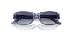 แว่นกันแดด Rayban RJ9081S-71764L Striped Blue On Transparent Blue Rayban RJ9081S-71764L ฟ้าลายเส้น close-up ด้านหน้า
