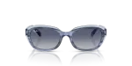 แว่นกันแดด Rayban RJ9081S-71764L Striped Blue On Transparent Blue Rayban RJ9081S-71764L ฟ้าลายเส้น ด้านหน้า