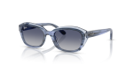 แว่นกันแดด Rayban RJ9081S-71764L Striped Blue On Transparent Blue Rayban RJ9081S-71764L ฟ้าลายเส้น แว่นกันแดดเด็กทรงเรขาคณิต