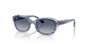 Rayban RJ9081S-71764L ฟ้าลายเส้น แว่นกันแดดเด็กทรงเรขาคณิต