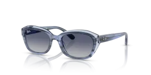 Rayban RJ9081S-71764L ฟ้าลายเส้น แว่นกันแดดเด็กทรงเรขาคณิต