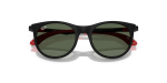 แว่นกันแดดเด็ก Rayban RJ9082S-718371 Matte Black Dark Green Rayban RJ9082S 718371 close-up ด้านหน้า