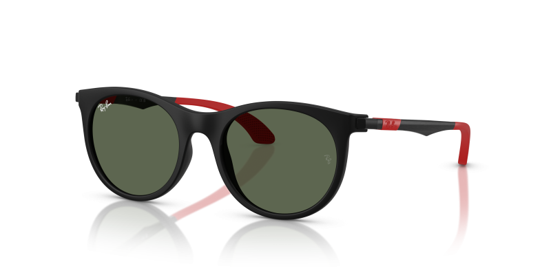 แว่นกันแดดเด็ก Rayban RJ9082S-718371 Matte Black Dark Green Rayban RJ9082S 718371 กรอบดำด้าน เลนส์เขียวเข้ม