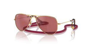 Rayban Junior Aviator RJ9506S 223/B5 กรอบอาริสต้า เลนส์มิเรอร์แดง