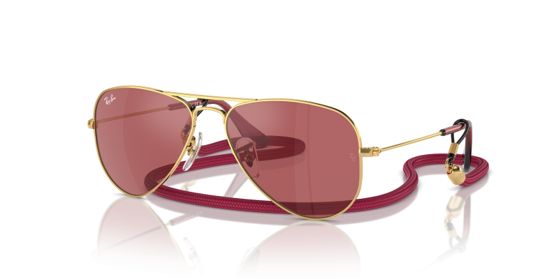 Rayban Junior Aviator RJ9506S 223/B5 กรอบอาริสต้า เลนส์มิเรอร์แดง