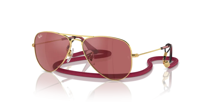 แว่นกันแดดเด็ก Rayban Junior Aviator RJ9506S-223/B5 Arista Red Mirror Rayban Junior Aviator RJ9506S 223/B5 กรอบอาริสต้า เลนส์มิเรอร์แดง