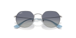 แว่นกันแดด Rayban Junior Jack RJ9565S-212/4L Silver Grey Gradient Rayban RJ9565S 212-4L close-up ด้านหน้า