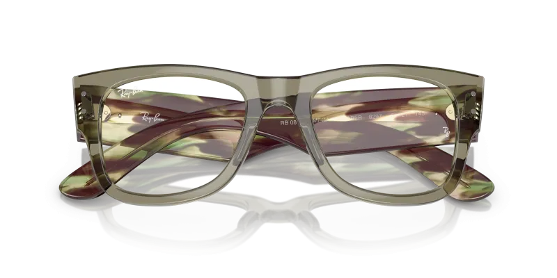 Rayban Mega Wayfarer RX0840V-8297 เขียวโปร่งใส close-up ด้านหน้า