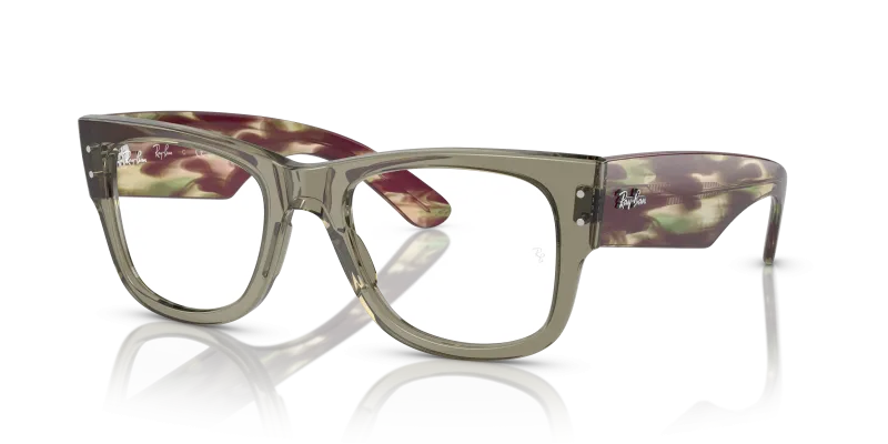 Rayban Mega Wayfarer RX0840V-8297 เขียวโปร่งใส แว่นสายตาทรงสี่เหลี่ยม
