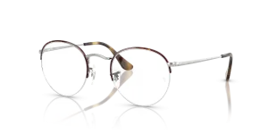 Rayban Round Gaze RX3947V 3178 ฮาวานาบนสีเงิน ครึ่งขอบ