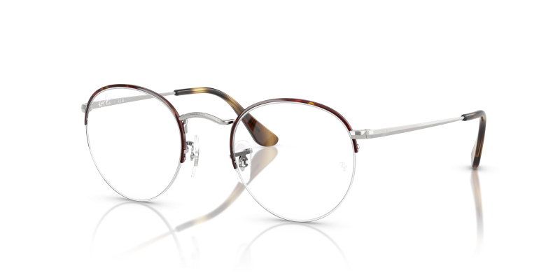 กรอบแว่นสายตา Rayban Round Gaze RX3947V-3178 Havana On Silver Rayban Round Gaze RX3947V 3178 ฮาวานาบนสีเงิน ครึ่งขอบ
