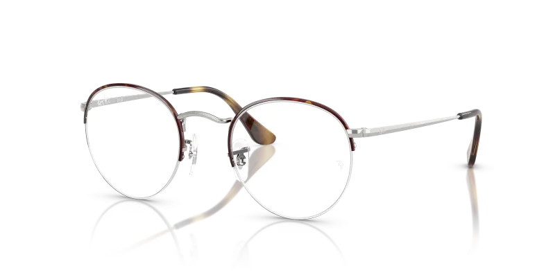 กรอบแว่นสายตา Rayban Round Gaze RX3947V-3178 Havana On Silver Rayban Round Gaze RX3947V 3178 ฮาวานาบนสีเงิน ครึ่งขอบ