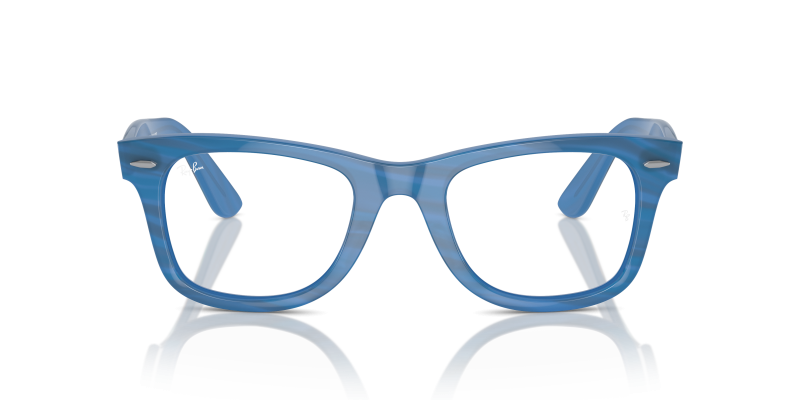 Rayban Wayfarer Ease RX4340V-8384 ลายเส้นภาพถ่ายสีฟ้า ด้านหน้า
