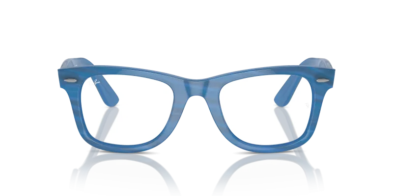 Rayban Wayfarer Ease RX4340V-8384 ลายเส้นภาพถ่ายสีฟ้า ด้านหน้า