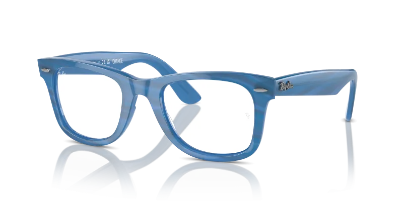 กรอบแว่นสายตา Rayban Wayfarer Ease RX4340V-8384 Photo Striped Blue Rayban Wayfarer Ease RX4340V-8384 ลายเส้นภาพถ่ายสีฟ้า แว่นสายตาทรงสี่เหลี่ยมจัตุรัส