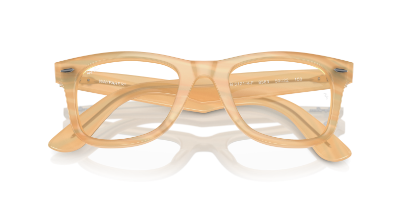 Rayban WAYFARER RX5121F-8383 น้ำตาลลายเส้น close-up ด้านหน้า