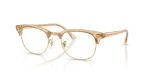 Rayban Clubmaster RX5154 8294 กรอบลายคลื่นน้ำตาล เลนส์ใส