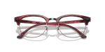 กรอบแว่นสายตา Rayban Clubmaster RX5154-8376 Striped Red On Gunmetal Rayban Clubmaster RX5154 8376 close-up ด้านหน้า