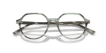 Rayban Thalia RX5395-8356 ลายทางเขียว close-up ด้านหน้า