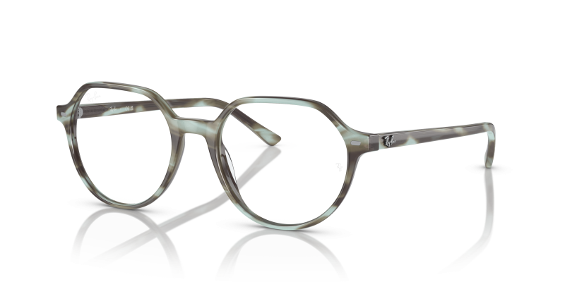 Rayban Thalia RX5395-8356 ลายทางเขียว แว่นสายตาทรงกลม