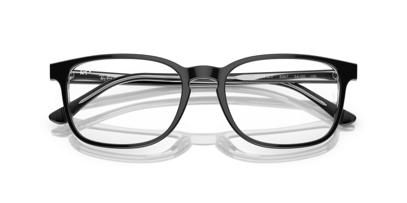 Rayban RX5418F-8367 เทาเข้ม close-up ด้านหน้า