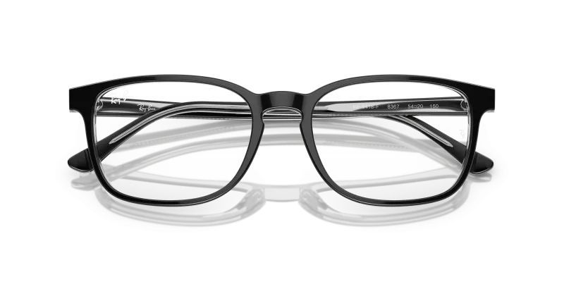 Rayban RX5418F-8367 เทาเข้ม close-up ด้านหน้า
