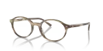 กรอบแว่นสายตา Rayban German RX5429-8357 Striped Beige Rayban German RX5429 8357 อะซิเตทลายทางเบจ