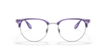 กรอบแว่นสายตา Rayban RX6396-3130 Transparent Violet On Silver Rayban RX6396 3130 กรอบแว่นสายตาด้านหน้า