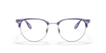 กรอบแว่นสายตา Rayban RX6396-3130 Transparent Violet On Silver Rayban RX6396 3130 กรอบแว่นสายตาด้านหน้า