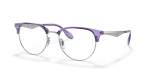 กรอบแว่นสายตา Rayban RX6396-3130 Transparent Violet On Silver Rayban RX6396 3130 กรอบม่วงโปร่งใสพื้นเงิน เลนส์ใส