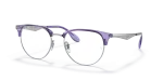 กรอบแว่นสายตา Rayban RX6396-3130 Transparent Violet On Silver Rayban RX6396 3130 กรอบม่วงโปร่งใสพื้นเงิน เลนส์ใส