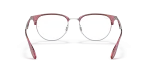 กรอบแว่นสายตา Rayban RX6396-3131 Transparent Red On Silver Rayban RX6396 3131 ขาแว่นด้านใน