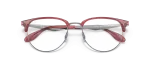 กรอบแว่นสายตา Rayban RX6396-3131 Transparent Red On Silver Rayban RX6396 3131 close-up ด้านหน้า