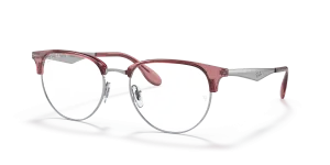 Rayban RX6396 3131 กรอบแว่นสายตาแดงโปร่งใสพื้นเงิน