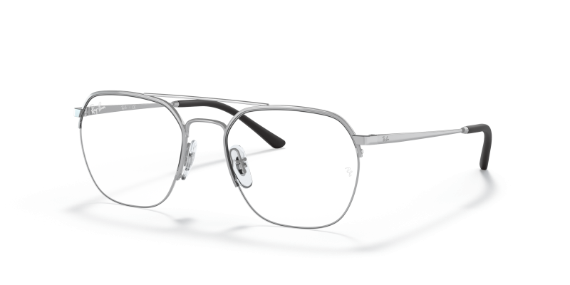 กรอบแว่นสายตา Rayban RX6444-2501 Silver Rayban RX6444 2501 กรอบแว่นสายตาเงินครึ่งขอบ