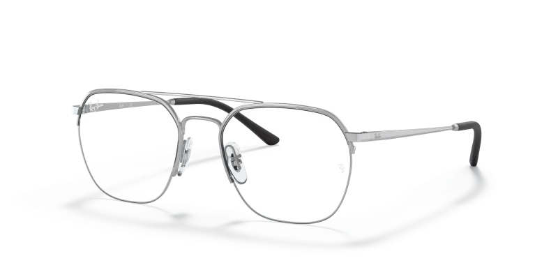 กรอบแว่นสายตา Rayban RX6444-2501 Silver Rayban RX6444 2501 กรอบแว่นสายตาเงินครึ่งขอบ